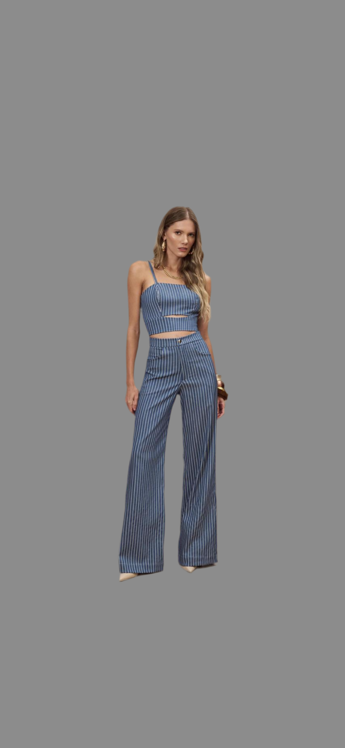 Cropped Top + Pants Set