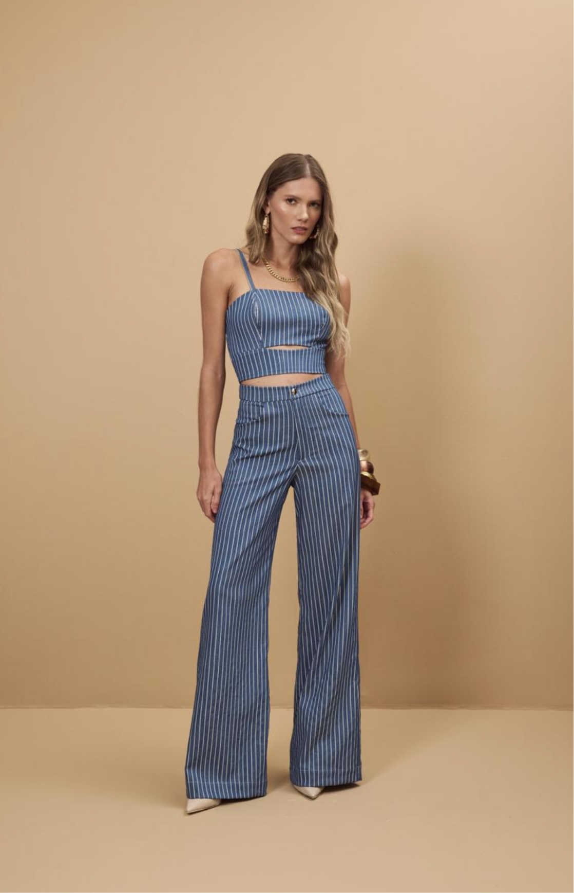 Cropped Top + Pants Set