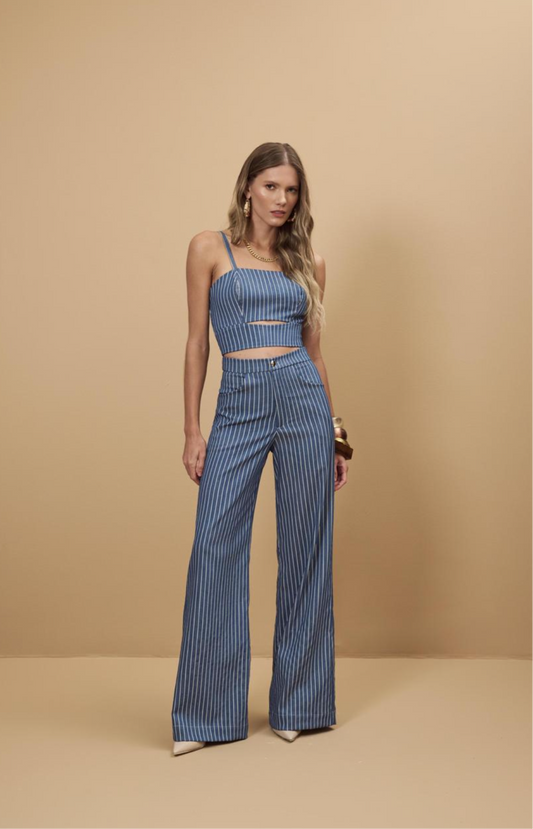 Cropped Top + Pants Set