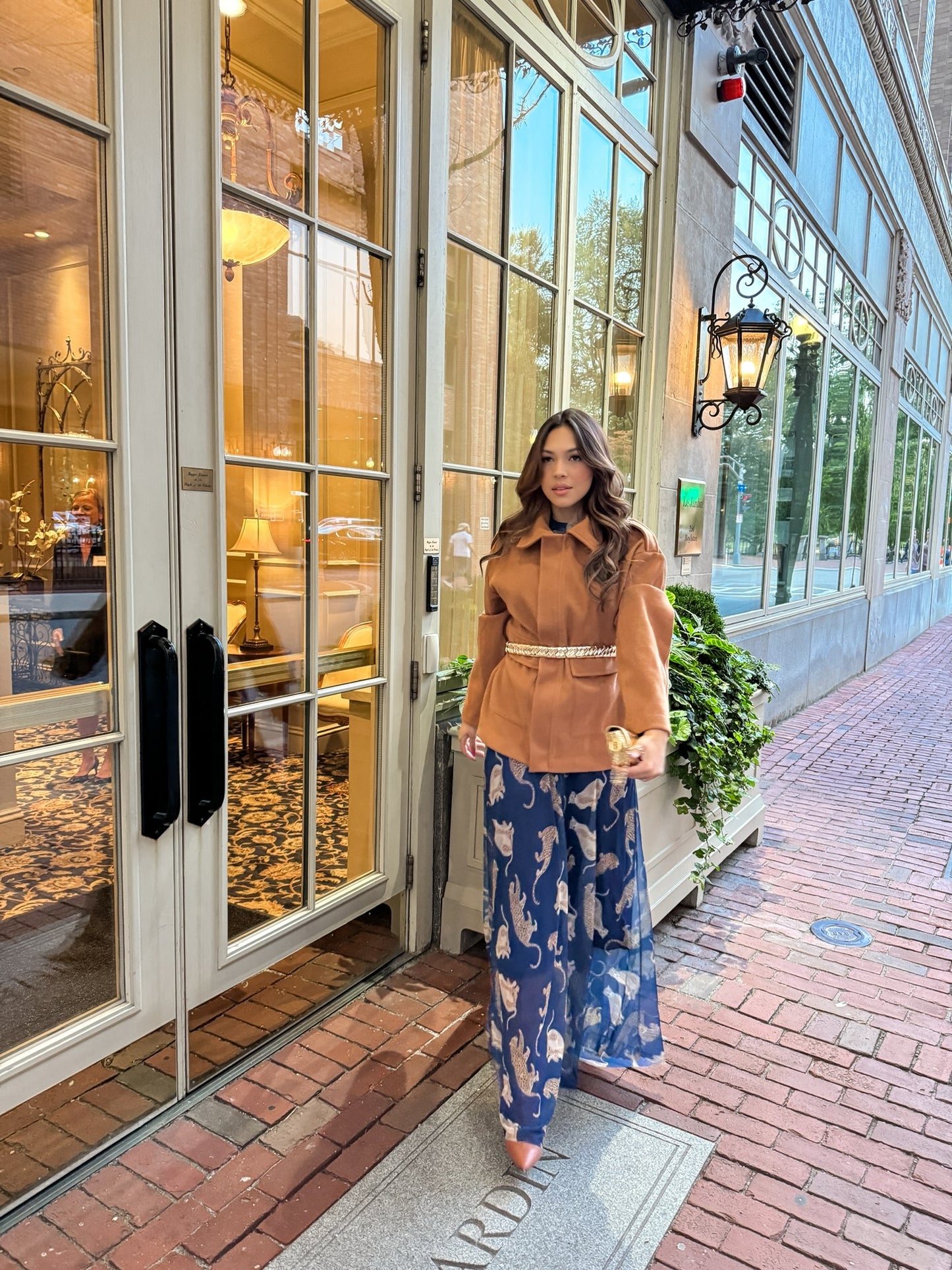 Leopard print maxi skirt